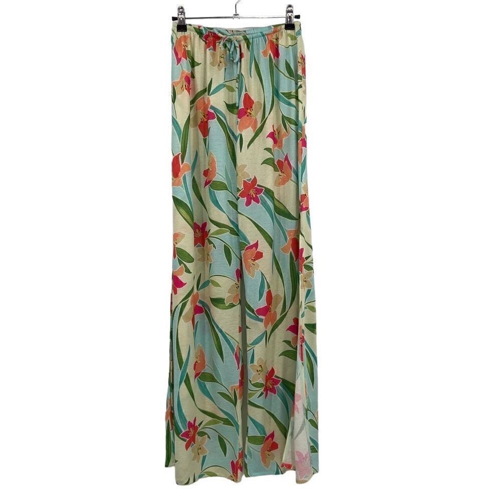 Hurley Flora Tropicana Floral Side Split Pants NWT XS‎